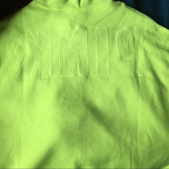NEON GREEN PINK CROPPED SWEATSHIRT - Picture 3 of 3